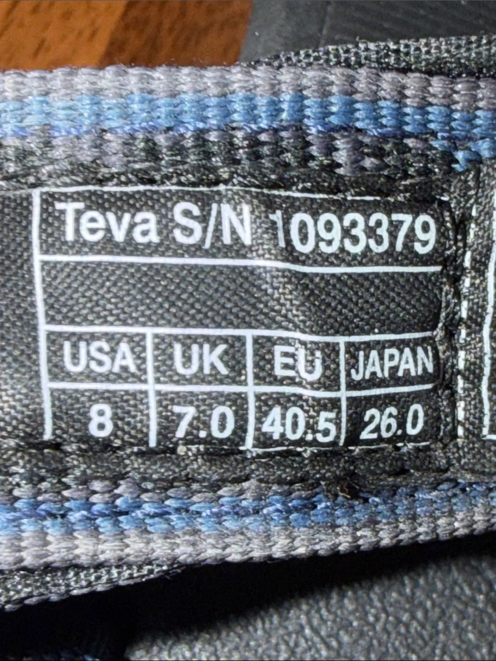 Teva  hurricane 8 Men's Navy and Black Patterned Strap Sandal